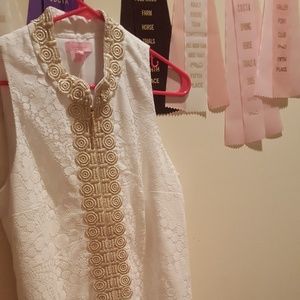 Lilly Pulitzer white Jane Dress 6 Lace